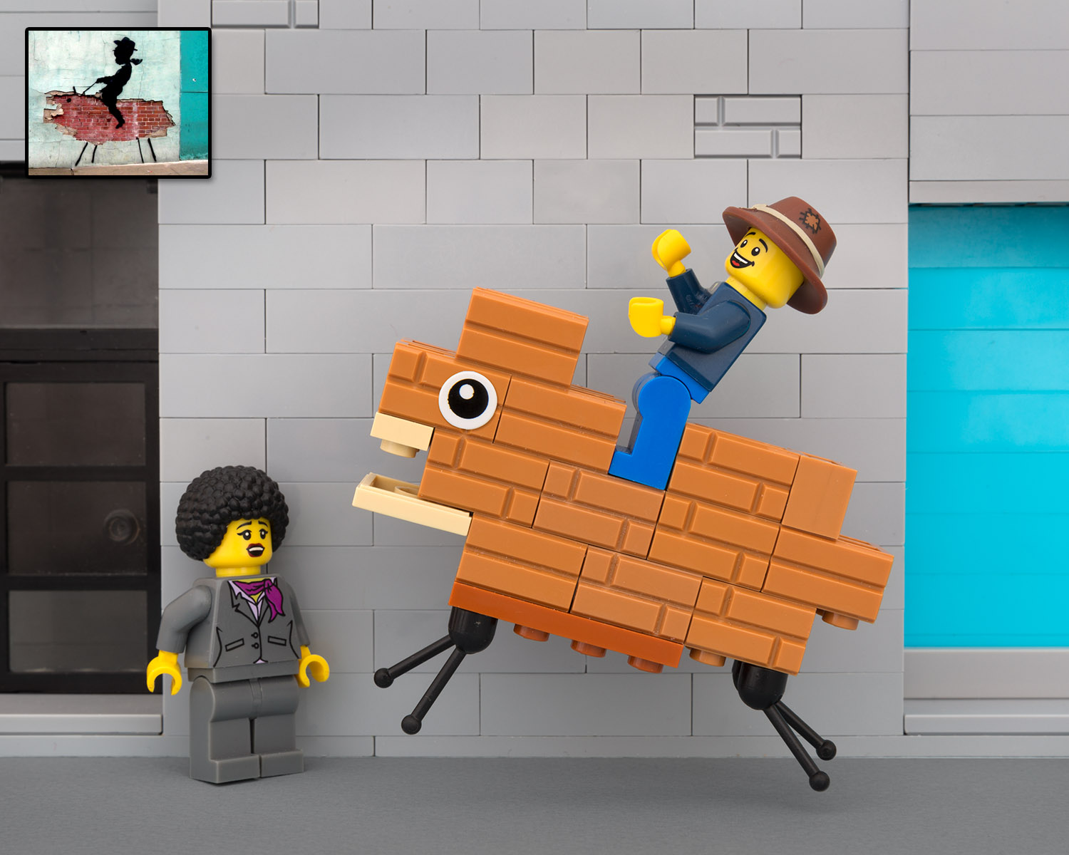 Bricksy : banksy art with lego by Jeff Friesen