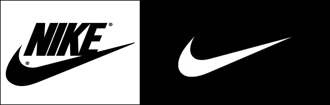 Logo Nike avant/après